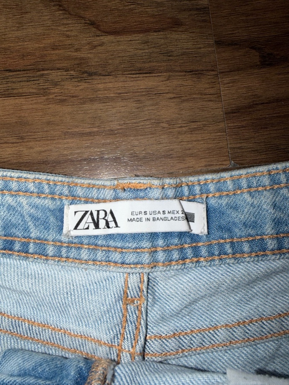 Light Wash Denim High-Waist Button Front Shorts - Picture 3 of 3